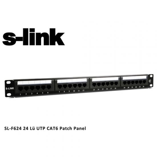 S-LINK SL-P624 24 PORT UTP CAT6 PATCH PANEL (DOLU)