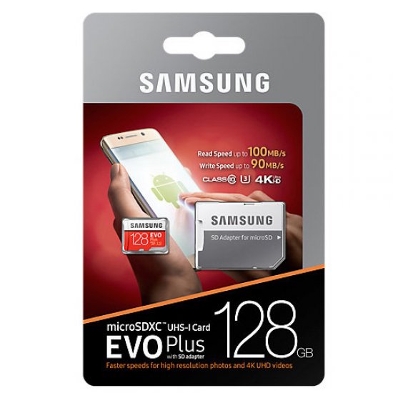 Samsung 128GB Evo Plus Class10 U3 Micro sd Hafıza kartı MB-MC128GA/TR