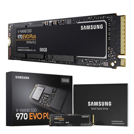 SAMSUNG 970 Evo Plus 500GB SSD M.2 PCIE 3500/3300 MZ-V7S500BW