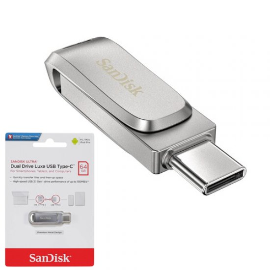 SANDISK 64GB Ultra TYPE-C DUALDRIVE LUXE SDDDC4-064G-G46