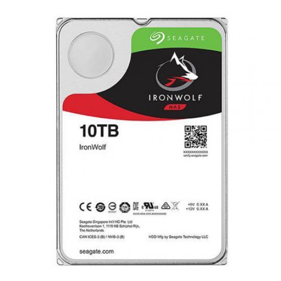 SEAGATE 3.5 IRONWOLF 10TB 7200RPM 256MB SATA3 NAS HDD ST10000VN0008 (7/24)