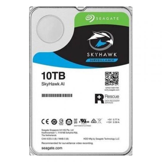 SEAGATE 3.5 SKYHAWK 10TB 7200RPM 256MB SATA3 Güvenlik HDD ST10000VE008 (7/24)