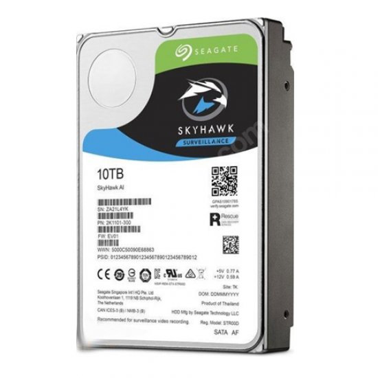 SEAGATE 3.5 SKYHAWK 10TB 7200RPM 256MB SATA3 Güvenlik HDD ST10000VE008 (7/24)