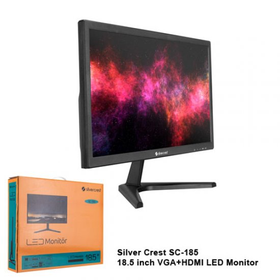 Silver Crest 18.5 SC-185 1 MS 60 Hz VGA+HDMI Led Monitör Siyah