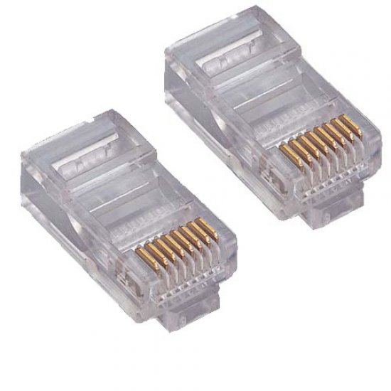 SPEED SP-U100-D CAT5-CAT6 100 Adet Rj45 Konnektör (Yeni Nesil Delikli)