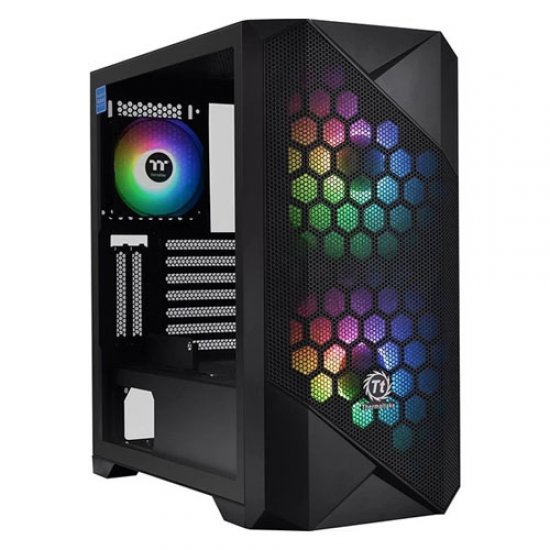 THERMALTAKE COMMANDER G33 TG 750w 80+ 2X200MM ARGB FANLI SIYAH USB 3,0 Mid Tower Gaming Kasa