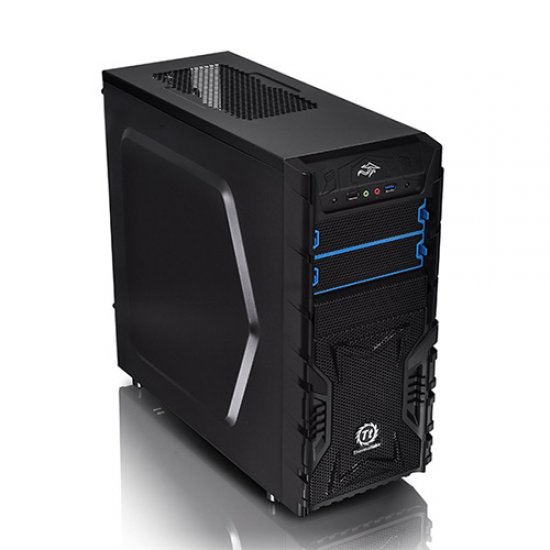 THERMALTAKE Versa H23 CA-3B1-50M1WE-00 500W Mid Tower Gaming Kasa Mesh Panel Şeffaf Pencere iç dış siyah USB 3,0