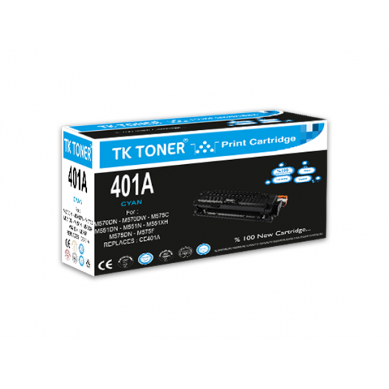 TK TONER TK CE401A MAVİ 507A M551 TONER 6K