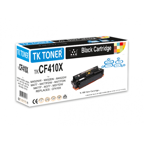 TK TONER TK CF410X SİYAH (410X)-YÜKSEK KAPASİTE TONER 6,5K