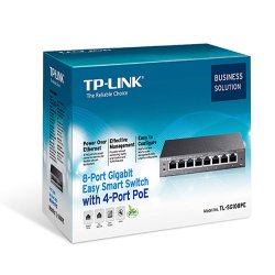 TP-LINK 8 Port TL-SG108PE 10/100/1000 4x POE Easy Smart Switch