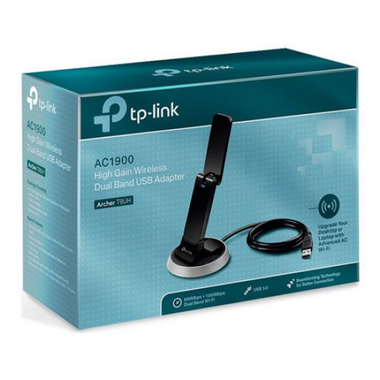 TP-LINK ARCHER T9UH AC1900 802.11ac USB 3.0 Dual Band Kablosuz Adaptör (5GhZ + 2.4GhZ)