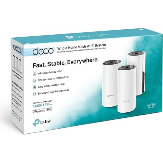 TP-LINK DECO M4 (3-PACK) 2 Port 1200Mbps Indoor Access Point 3lü Paket