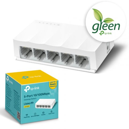 TP-LINK LiteWave 5 Port LS1005 10/100 Plastik Kasa Switch