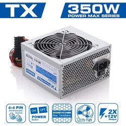 TX PowerMAX TXPSU350S1 350W Atx Power Supply 12 Cm Fan On/Off Düğmeli