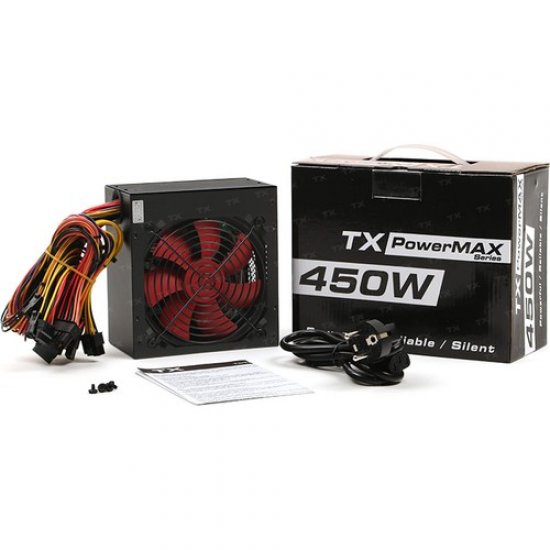 TX PowerMAX TXPSU450S1 450W Atx Power Supply 12 Cm Fan On/Off Düğmeli