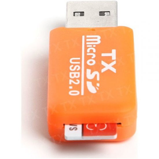 TX TXACUCR204OR Micro Sd Usb 2.0 Turuncu Harici Kart Okuyucu