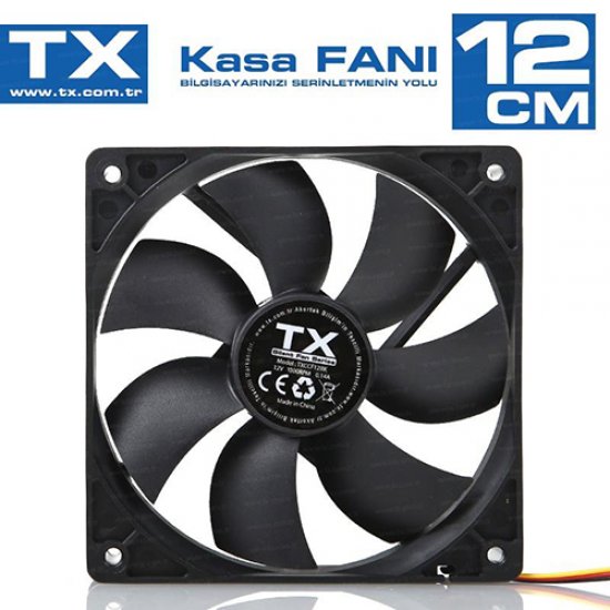 TX TXCCF12BK 12 Cm Siyah Kasa Fanı