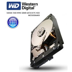 WD 3.5 Caviar Blue 500GB 7200 RPM 16MB SATA3 PC HDD WD5000AAKX