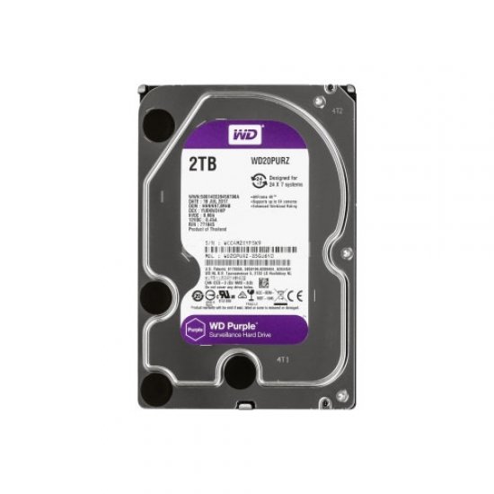 WD 3.5 PURPLE 2TB 5400RPM 256MB SATA3 Güvenlik HDD WD22PURZ (7/24)