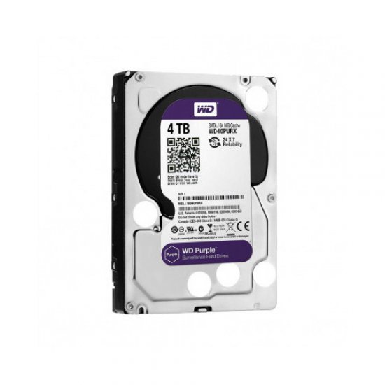 WD 3.5 PURPLE 4TB INTELLIPOWER 64MB SATA3 Güvenlik HDD WD40PURZ (7/24)