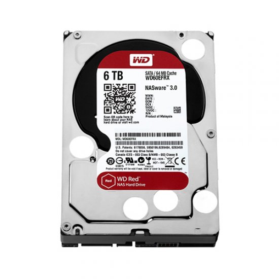 WD 3.5 RED 6TB INTELLIPOWER 64MB SATA3 NAS HDD WD60EFRX (7/24)