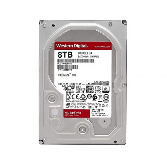 WD 3.5 RED PLUS 8TB 5400RPM 256MB SATA3 NAS HDD WD80EFBX (7/24)